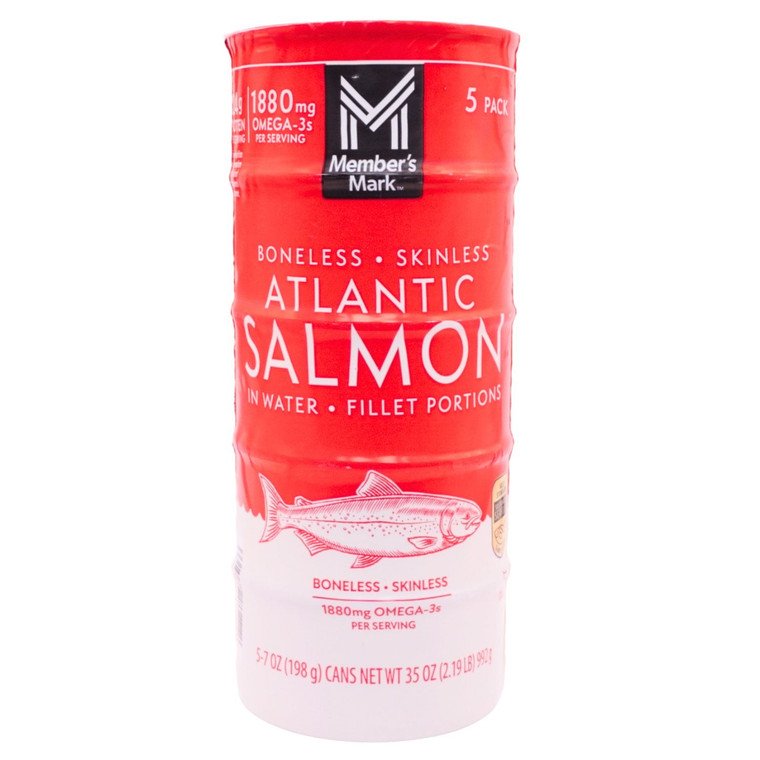 Member's Mark Canned Atlantic Salmon, 7 OZ, 5 Packs