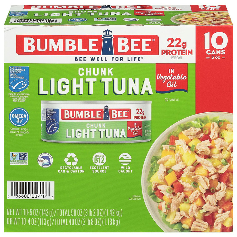 Bumble Bee Chunk Light Tuna in Oil 5 OZ, 10 CT