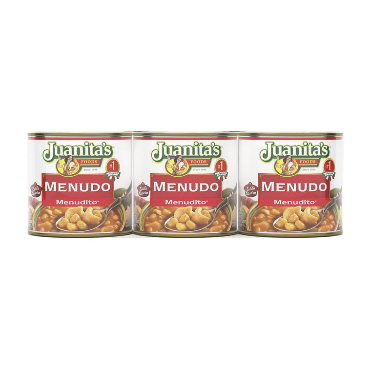 Juanita's Foods Original Canned Menudo, 25 OZ, 3 Packs