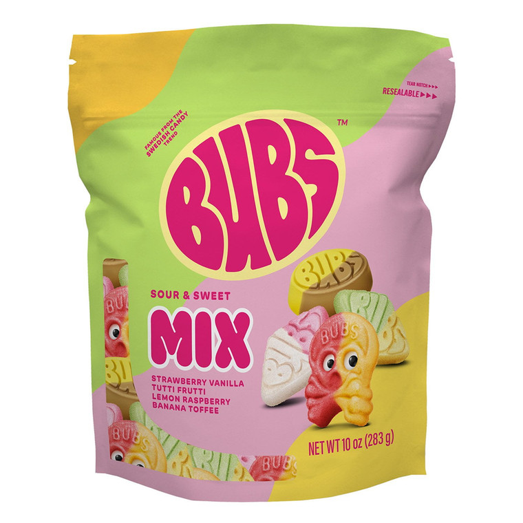 BUBS Swedish Candy Variety Mix Gummy Candy, 21 OZ