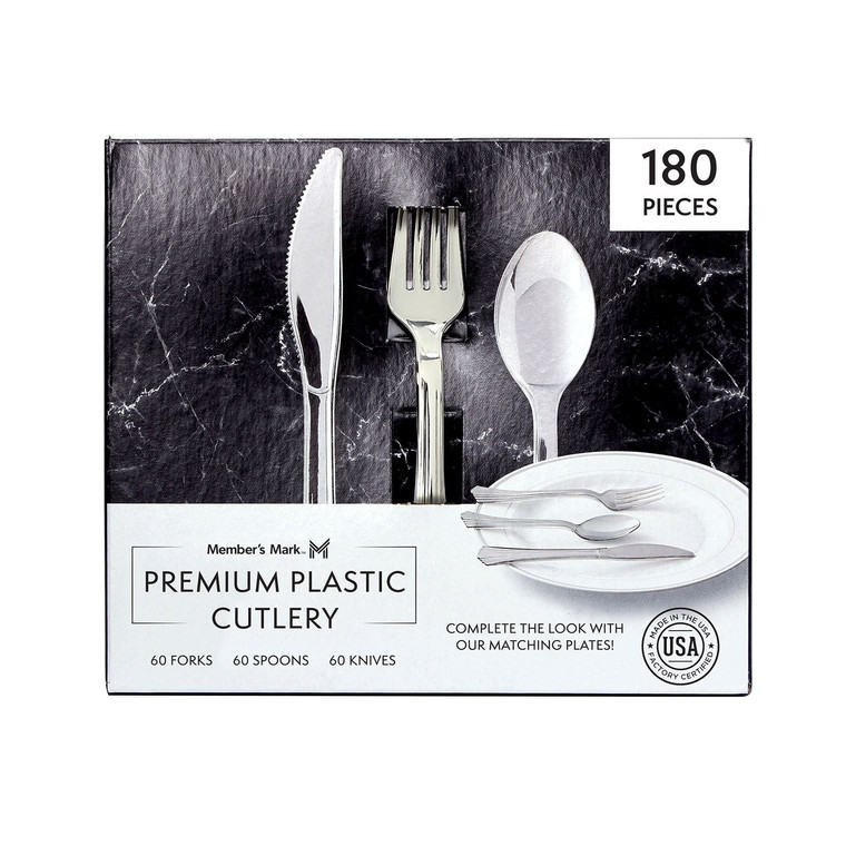 Member's Mark Premium Silver-Look Cutlery Combo 180 CT