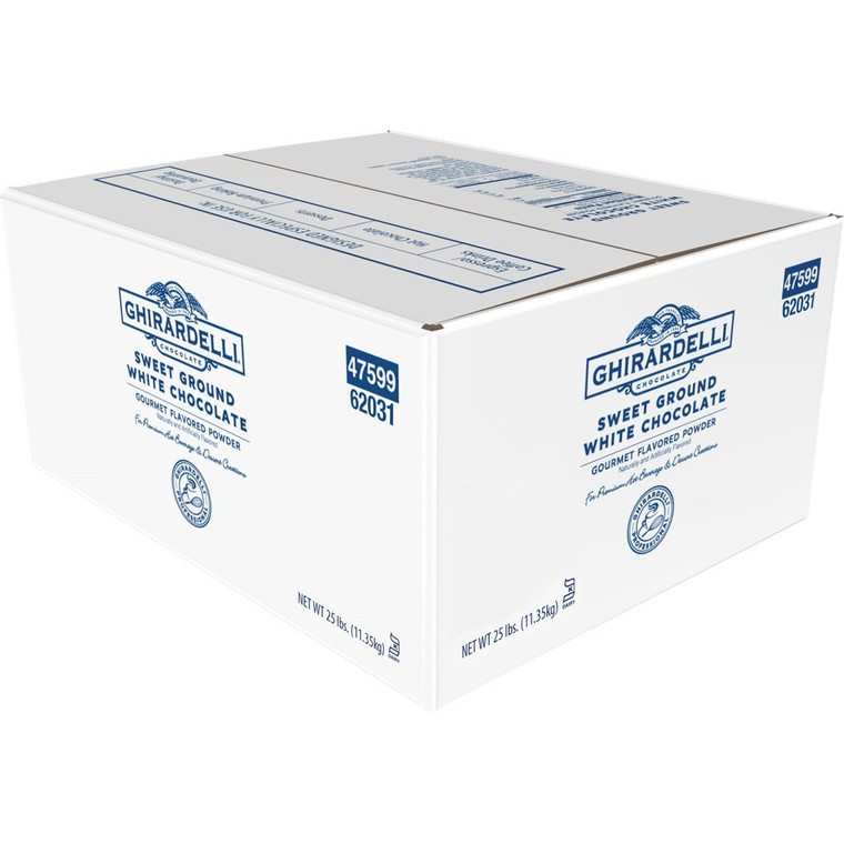 Ghirardelli Sweet Ground White Chocolate Powder, 25 lbs