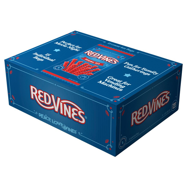 Red Vines Twists, Original Red Licorice Candy, 4 oz, 15 ct