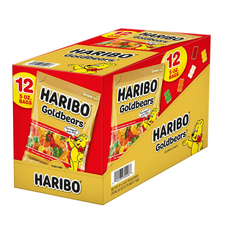 Haribo Goldbears Gummi Candy, 5 oz, 12 ct