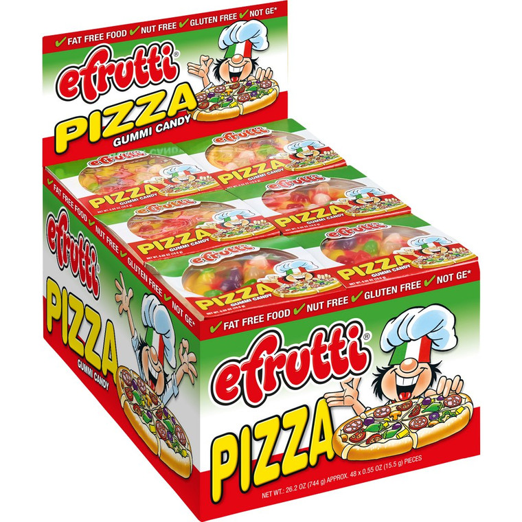 Efrutti Gummi Pizza, 0.55 oz, 48 ct