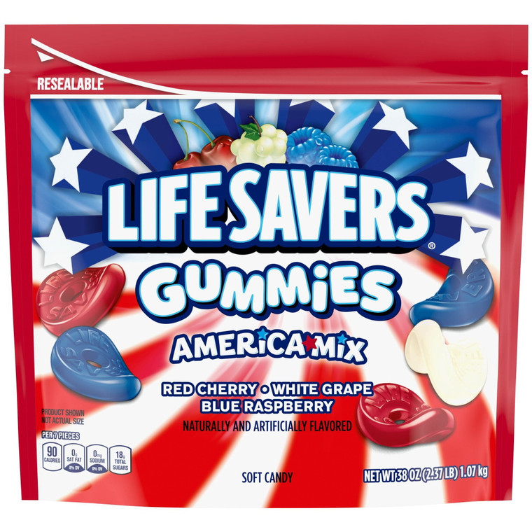 Life Savers Red, White, and Blue Gummies, 38oz.
