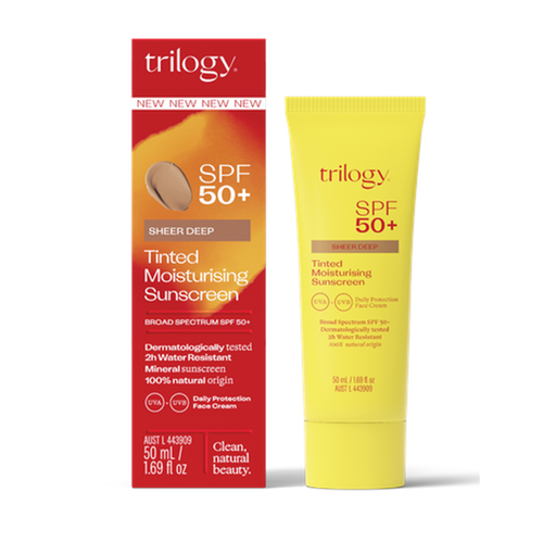 Trilogy SPF50 Tinted Sunscreen Deep 50ml
