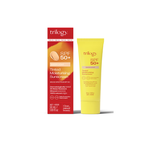 Trilogy SPF50+ Sheer Tinted Moisturising Sunscreen LIGHT 