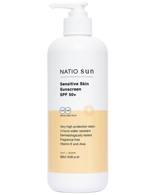 Natio Sensitive Sunscreen SPF50+ 500ml