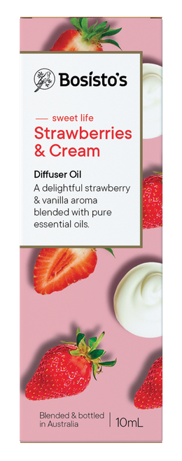 Bosisto's Strawberries & Cream Diffuser Oil 10mL