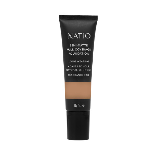 Natio Full Coverage Semi Matte Foundation 30g - Hazelnut