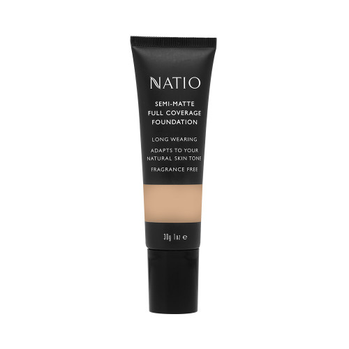 Natio Full Coverage  Semi Matte Foundation 30g - Nutmeg