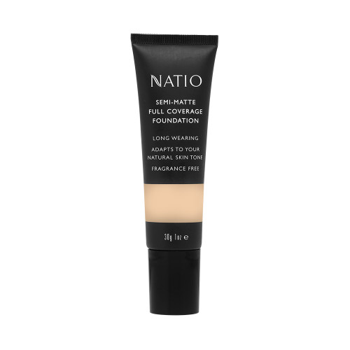Natio Full Coverage Semi Matte Foundation  30g - Shell