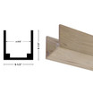 5X5 Unfinished Natural Poplar Beam 92"
