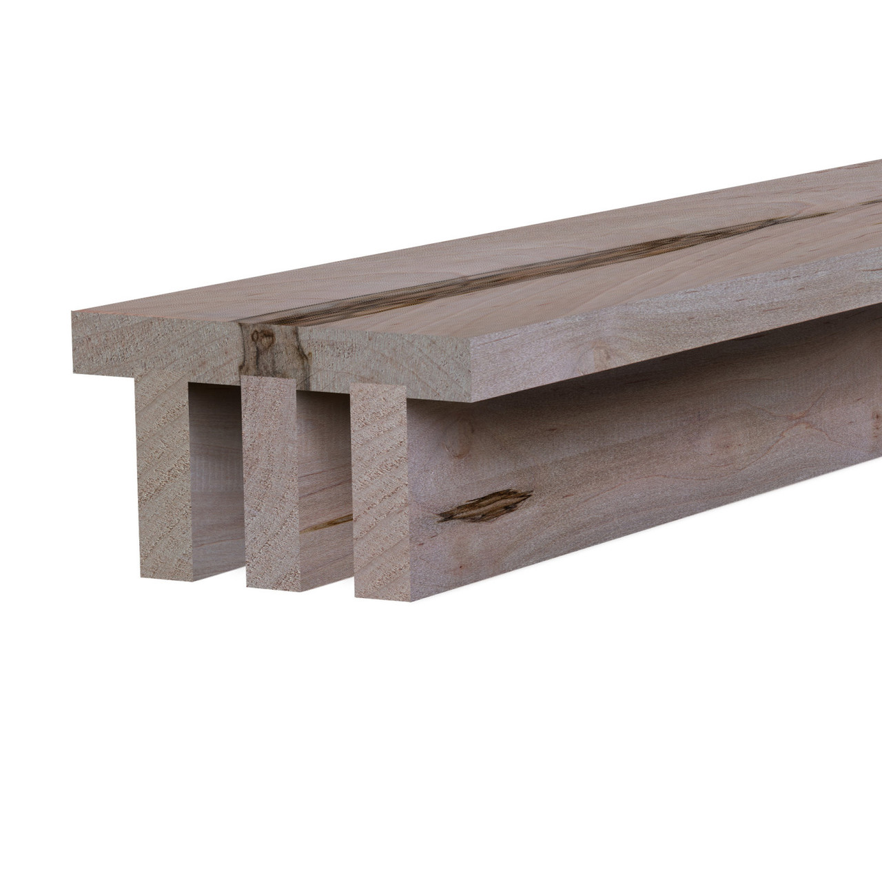 5X3 Unfinished Rustic Soft Maple Slat Beam 92