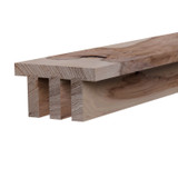 5X3 Unfinished Rustic Hickory Slat Beam 92"