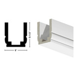 5X5 Primed Primed Poplar Beam 92"