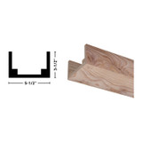 5X3 Unfinished Rustic Ash Beam 92"