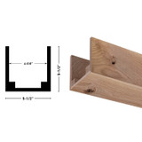 5X5 Unfinished Rustic White Oak Beam 92"