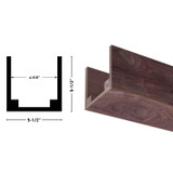 5X5 Unfinished Natural Walnut Beam 92"