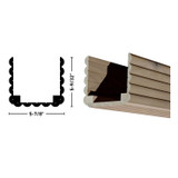 5X5 Unfinished Natural Poplar 1544 Beam 92"