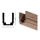 5X5 06 Unfinished Natural White Oak Beam 92"