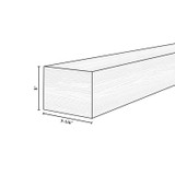 Unfinished Natural Cherry Archdale Mantel 72"