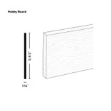 Unfinished Natural Cherry 1/4X6 Board 2'