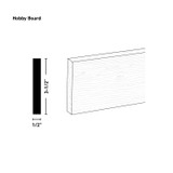 Unfinished Rustic Ash 1/2X4 Board 4'