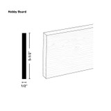 Unfinished Rustic Poplar 1/2X6 Board 2'