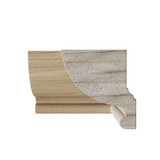 Wexford Poplar Chair Rail Inside Corner Dentil Block 2-5/8"