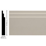 Primed Poplar Sawtooth Base 7'8"