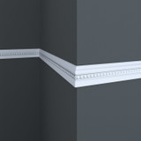 Primed Poplar 1328 Chair Rail Silver Insert 7'8"