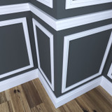 Primed Poplar Sawtooth Wall Panel Trim 7'8"