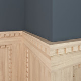 White Hardwood 5255 Dentil Hobby Trim 7'8"