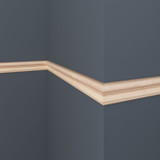 White Hardwood OML43A Chair Rail 7'8"