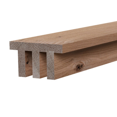 5X3 Unfinished Rustic White Oak Slat Beam 92"