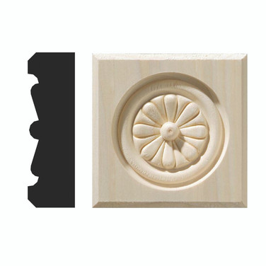 Unfinished Pine 872 Block 4 1/2"