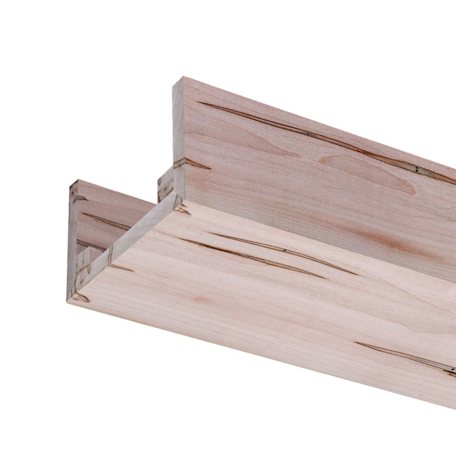 5X3 Unfinished Natural Ambrosia Maple Beam 92"