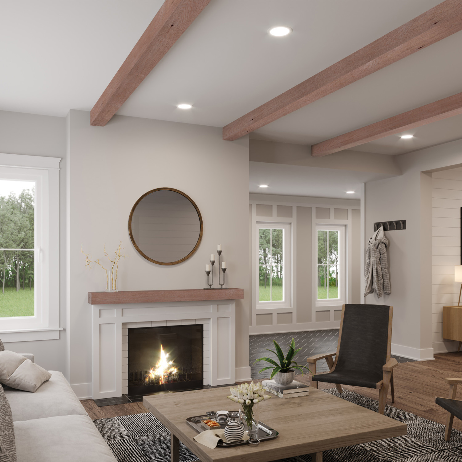 5X3 Unfinished Natural Red Oak Beam 92