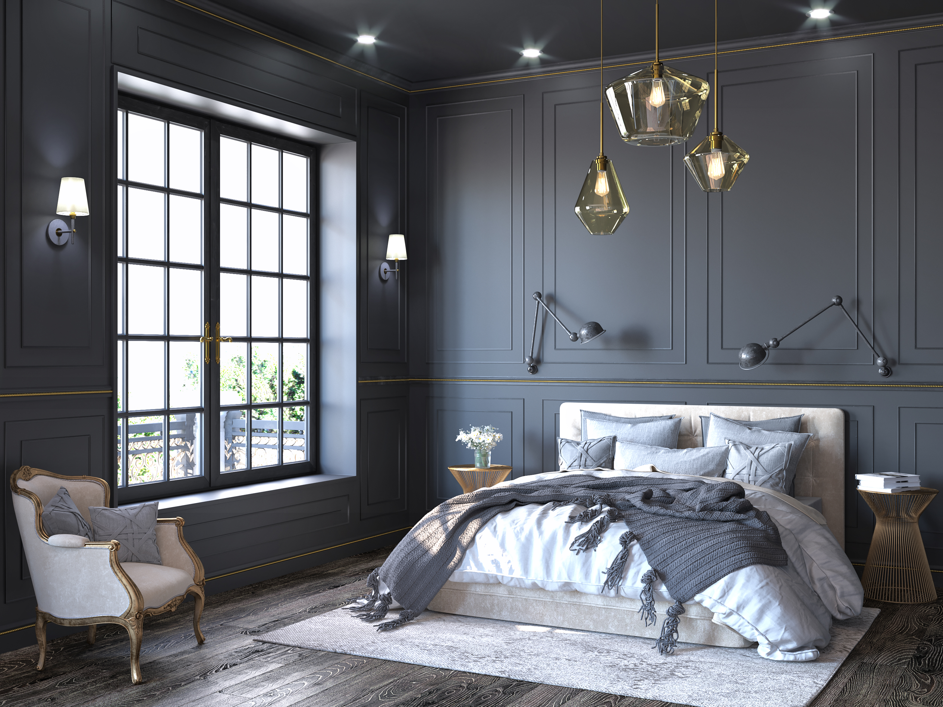 Trendy New Two-Tone Mouldings Easy Way to Add Glamour to Room Interiors