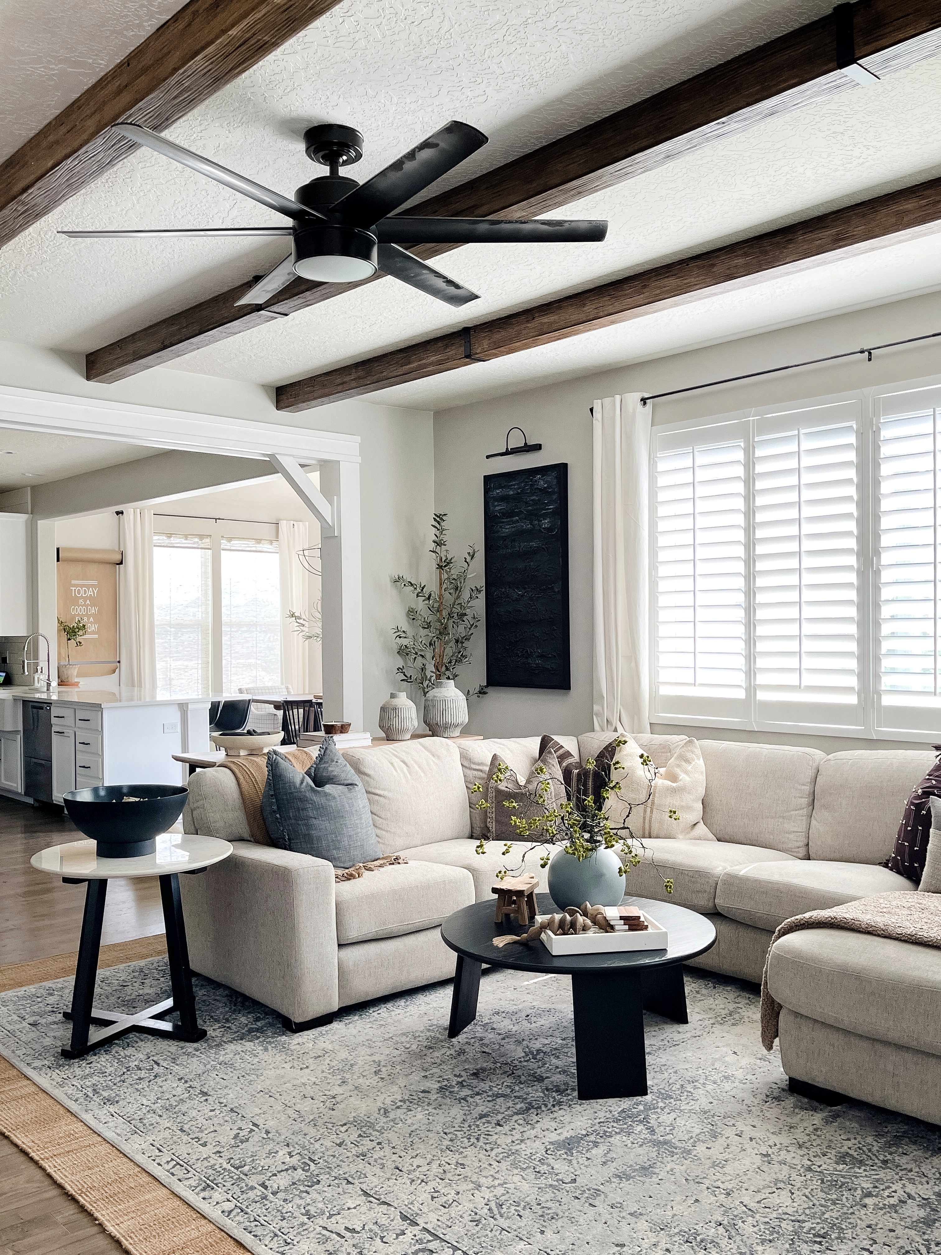 Adding Ceiling Beams to a Living Space