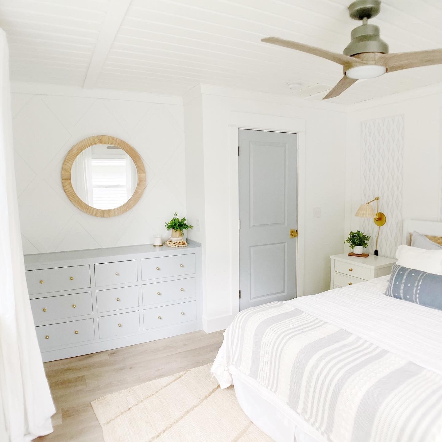 Create A Modern Coastal Space With Diamond Panels