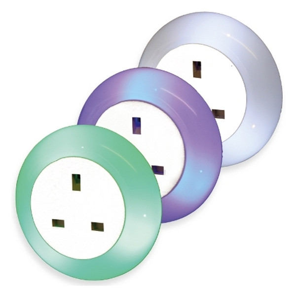 PLUG THROUGH NIGHT LIGHT MULTI COLOUR