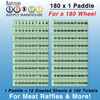 Paddle Tickets for Meat Raffles and Meat Draws are so colorful and bright. They come in Orange, Blue, Green, Yellow and Pink! Thanks for your purchase. Call with any questions! shows customer all the individual paddle tickets contained in one paddle of 180 x 1 