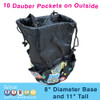 Large Bingo Bag & Coin Purse Set – 10 Dauber Pockets - Drawstring Closure – Adjustable Shoulder Strap – Cotton/Nylon 
