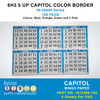 6H3 5 UP CAPITOL COLOR BORDER (5 Sheets Per PAD/100 PADS)