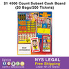 BETTY BOOP CASH BOARD - $1 4000 Count Subset (20 Bags/200 Tickets)