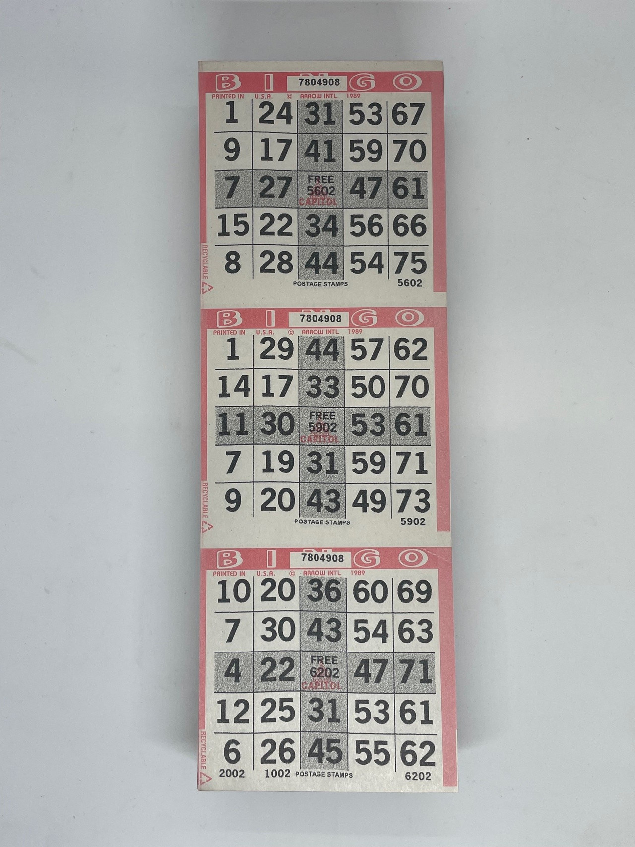 thumbnail image 2 of 1 On Red Bingo Paper Cards - 500 Cards Per Pack - Online Marketplace 2 of 14