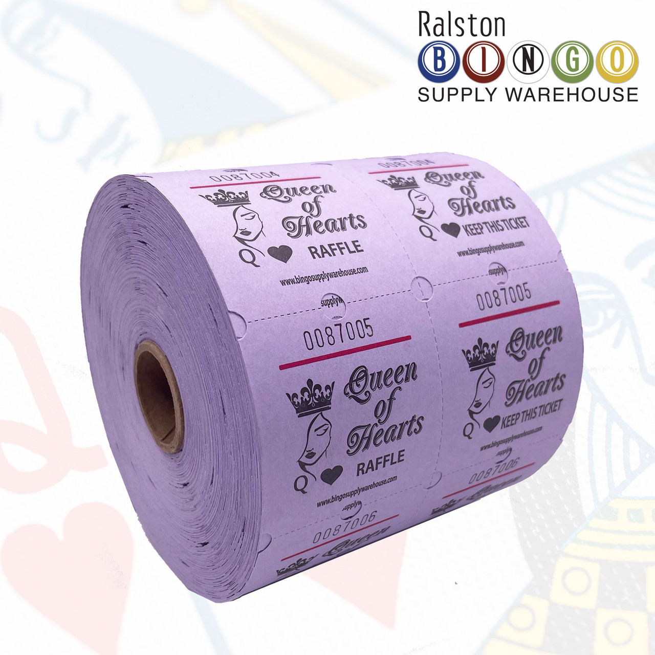 Double Raffle Ticket Roll - Assorted Colors - Bingo Supply Warehouse